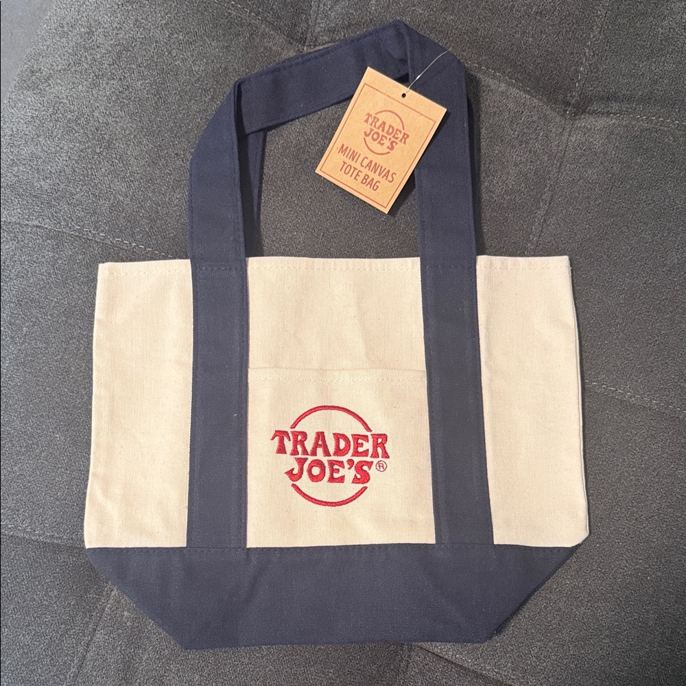 Trader joes mini blue tote bag original